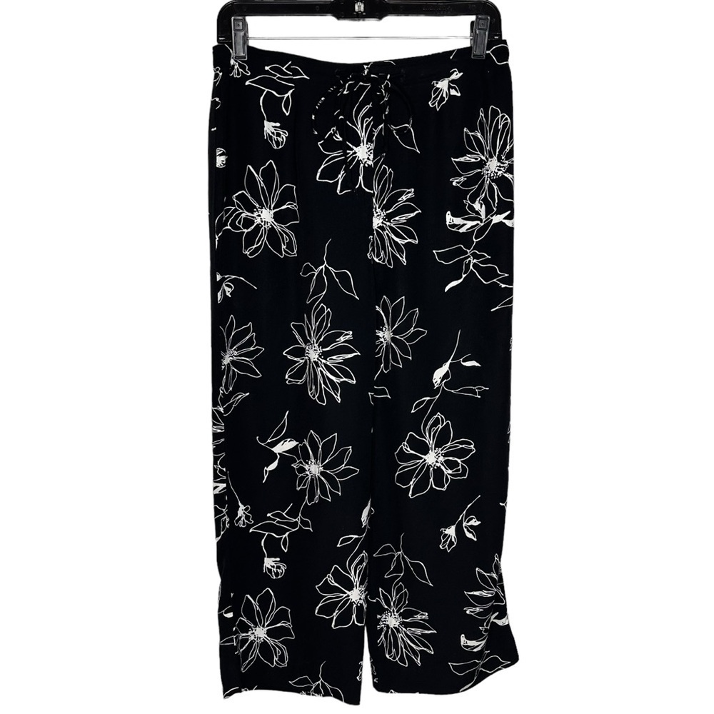 First Option Tropical Floral Cropped Flowy Dress Pants - Women’s Size 6 ( S )